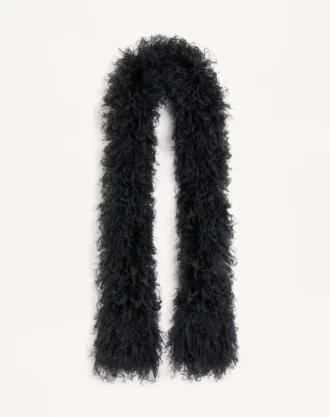 Bufanda Valentino Feathers con plumas de avestruz y pavo