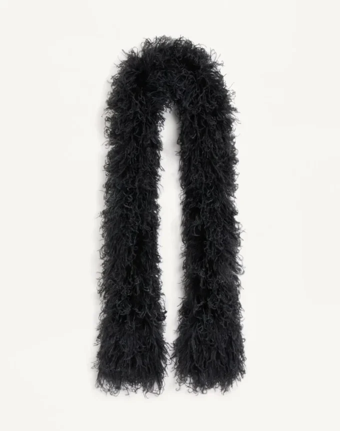 Bufanda Valentino Feathers con plumas de avestruz y pavo