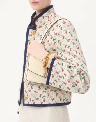Caban acolchado con estampado Cherryfic Jacquard