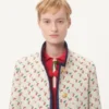 Caban acolchado con estampado Cherryfic Jacquard