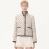 Caban acolchado con estampado Cherryfic Jacquard