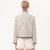 Caban acolchado con estampado Cherryfic Jacquard