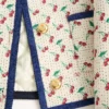 Caban acolchado con estampado Cherryfic Jacquard