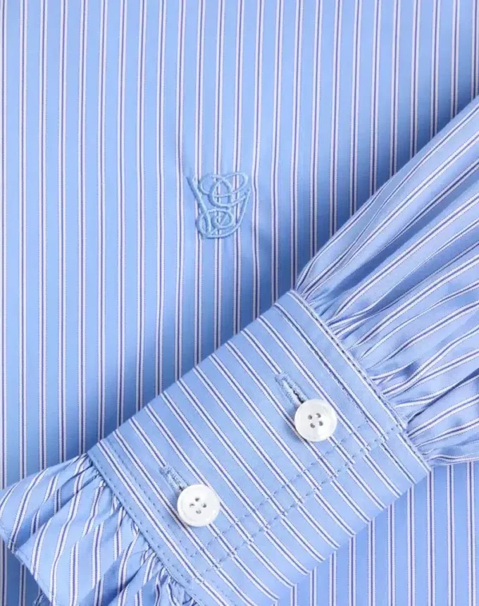 Camisa clásica de popelín a rayas