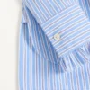 Camisa de algodón a rayas con volantes