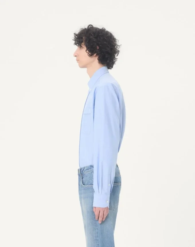 Camisa de algodón con bordado Vlogo