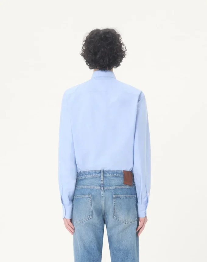 Camisa de algodón con bordado Vlogo