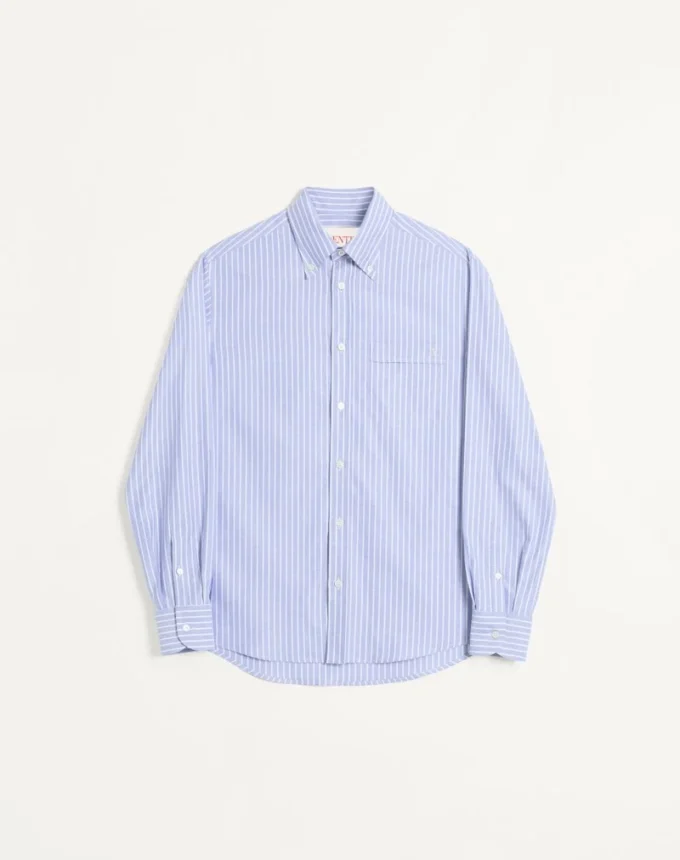 Camisa de algodón con bordado Vlogo