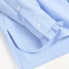 Camisa de algodón con plastrón y volantes Camisa de algodón con plastrón y volantes