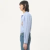 Camisa de algodón Oxford con bordado floral