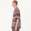 Camisa de bolos de muselina de algodón con estampado Voyage Imaginaire y ribetes de pasamanería Camisa de bolos de muselina de algodón con estampado Voyage Imaginaire y ribetes de pasamanería