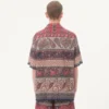 Camisa de bolos de muselina de algodón con estampado Voyage Imaginaire y ribetes de pasamanería Camisa de bolos de muselina de algodón con estampado Voyage Imaginaire y ribetes de pasamanería
