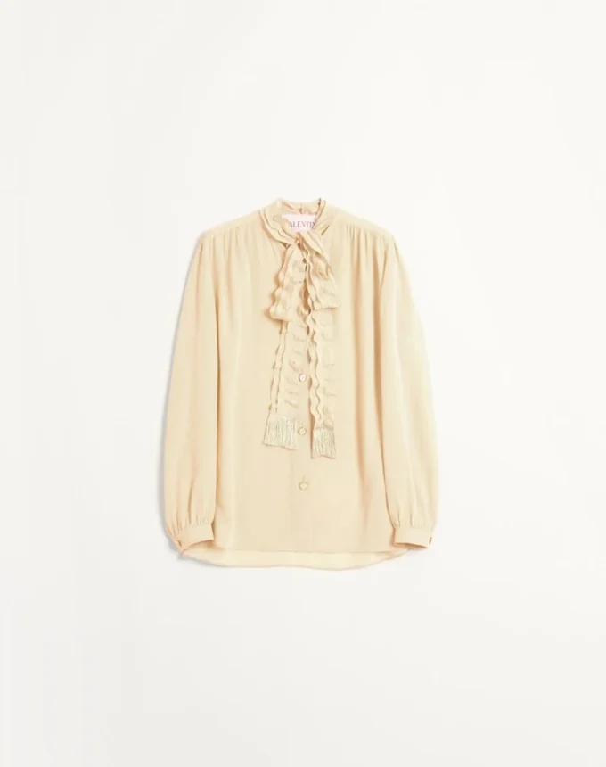 Camisa de crepé de China