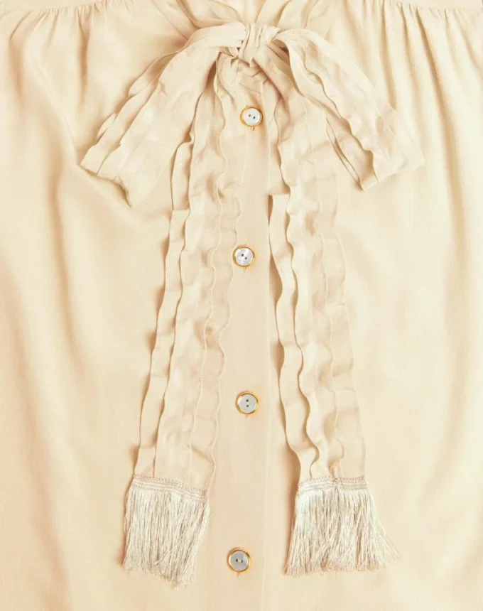 Camisa de crepé de China