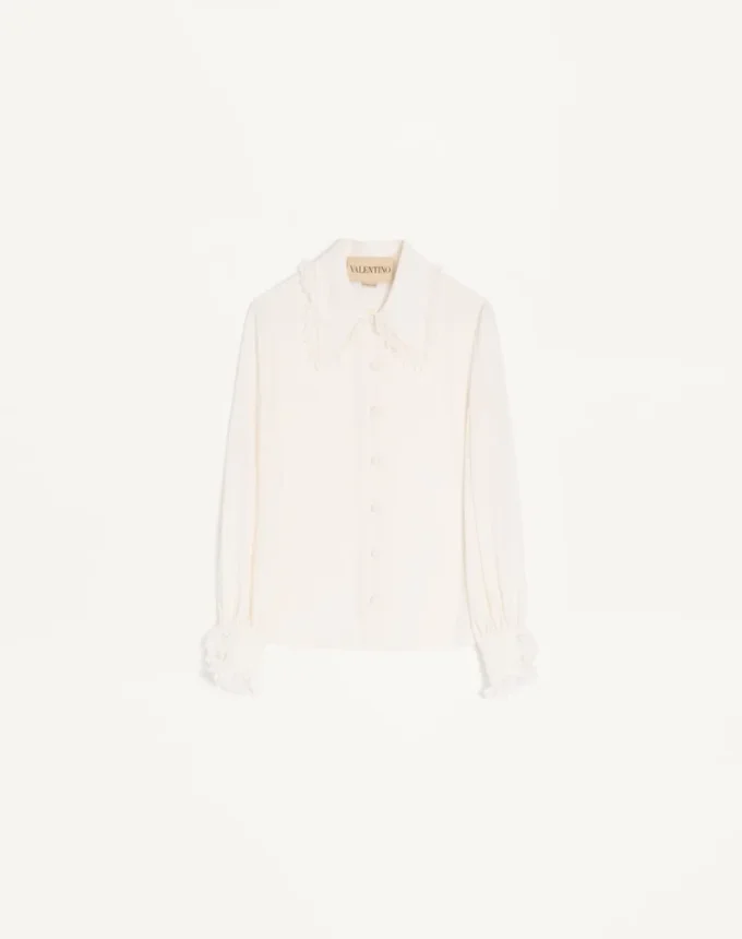 Camisa de crepé de China