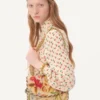 Camisa de crepé de China con estampado Cherryfic