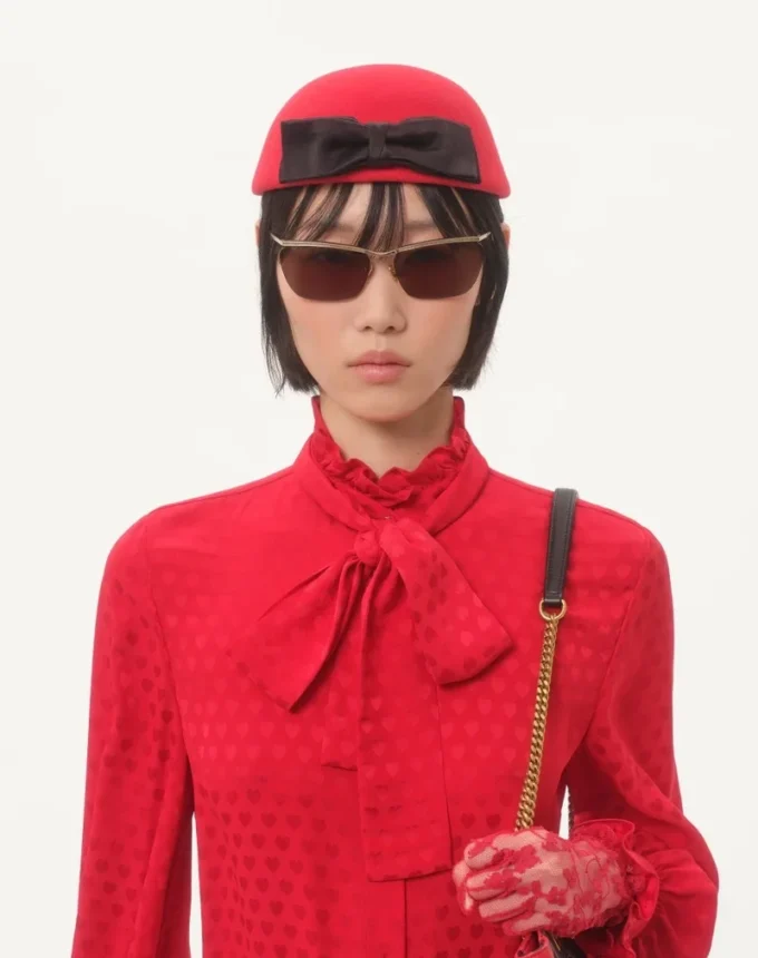 Camisa de crepé de China con estampado Cour De Coeur Camisa de crepé de China con estampado Cour De Coeur