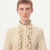 Camisa de crepé de China con estampado Plusdepois Camisa de crepé de China con estampado Plusdepois