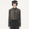 Camisa de gasa de seda y lurex de Valentino