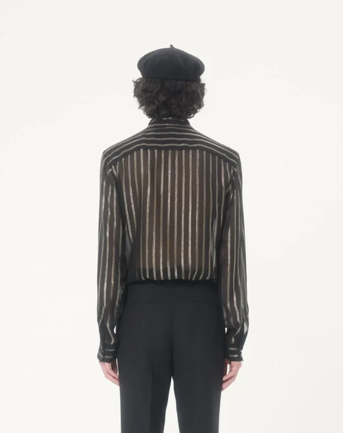 Camisa de gasa de seda y lurex de Valentino