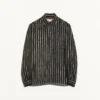 Camisa de gasa de seda y lurex de Valentino