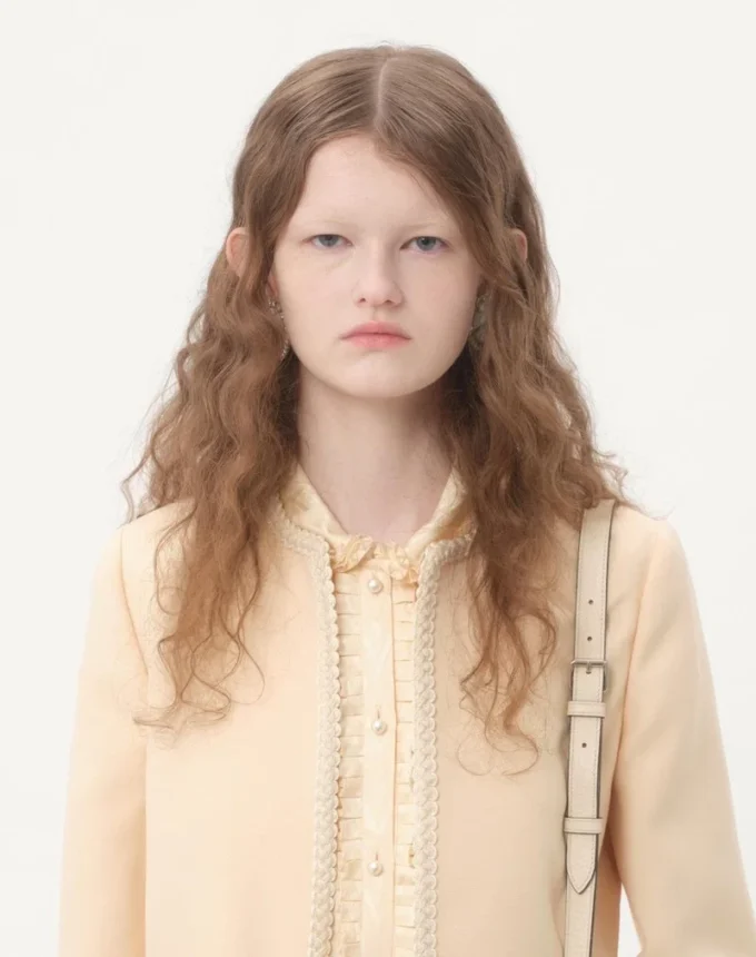 Camisa de jacquard de seda Toute La V