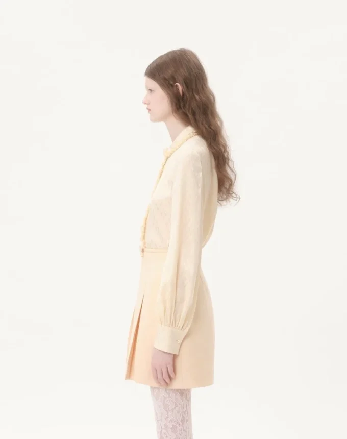 Camisa de jacquard de seda Toute La V