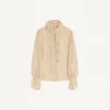Camisa de lamé seersucker