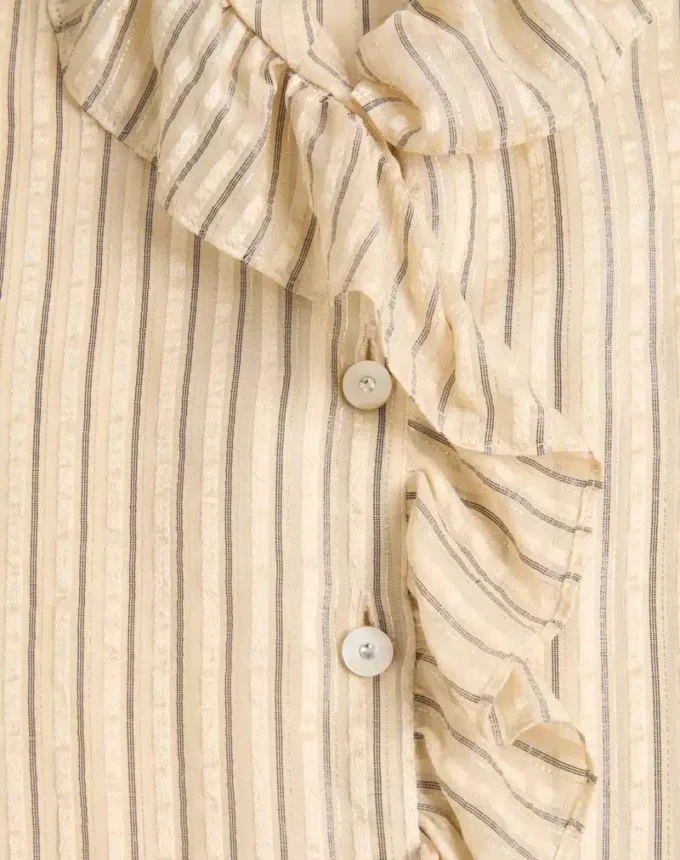 Camisa de lamé seersucker