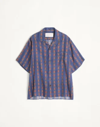 Camisa de lino con estampado Voyage Imaginaire
