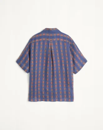 Camisa de lino con estampado Voyage Imaginaire
