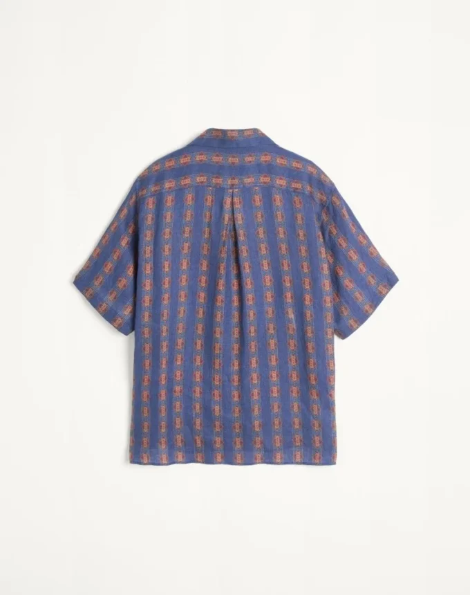 Camisa de lino con estampado Voyage Imaginaire