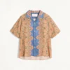 Camisa de lino con estampado Voyage Imaginaire