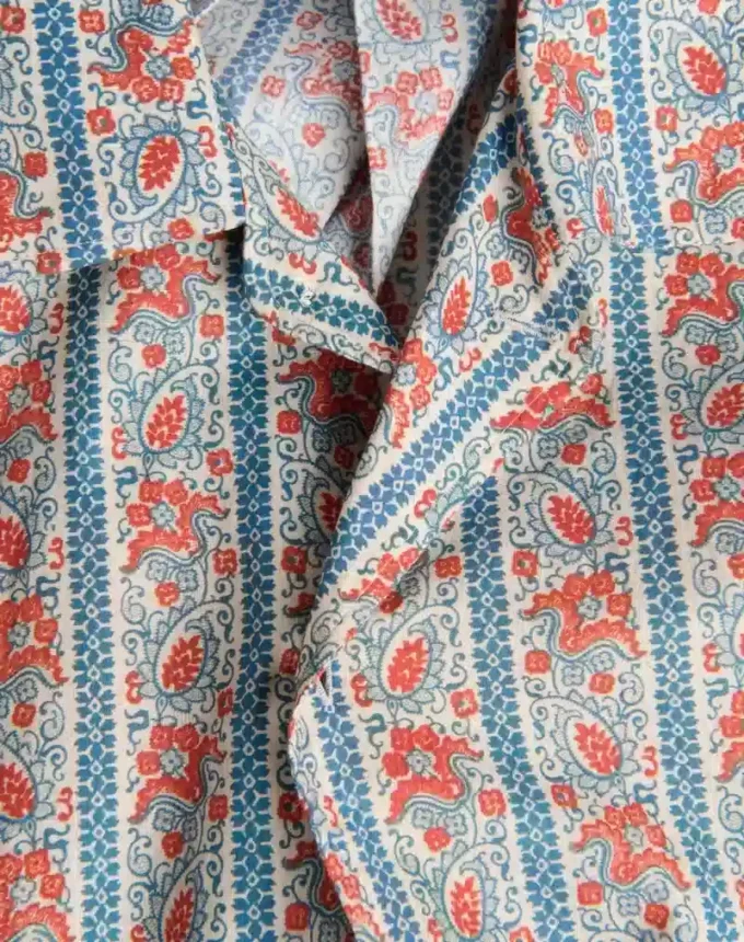 Camisa de pijama de muselina de algodón con estampado Voyage Imaginaire Camisa de pijama de muselina de algodón con estampado Voyage Imaginaire