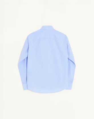 Camisa de popelín de algodón Valentino con bordado VLogo