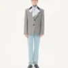 Camisa de popelín de algodón Valentino con cuello bufanda y bordado VLogo Camisa de popelín de algodón Valentino con cuello bufanda y bordado VLogo