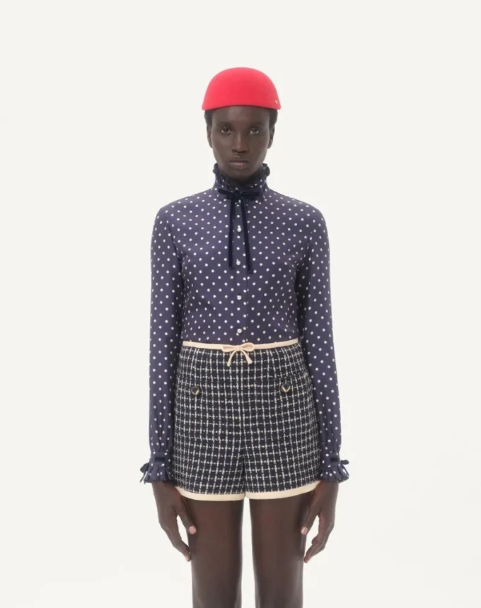 Camisa de sarga con estampado Plus De Pois Camisa de sarga con estampado Plus De Pois