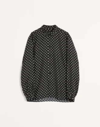 Camisa de sarga de seda con estampado Plusdepois