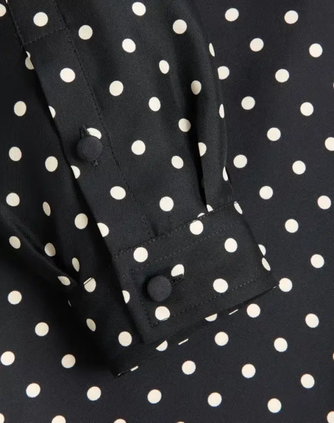 Camisa de sarga de seda con estampado Plusdepois Camisa de sarga de seda con estampado Plusdepois