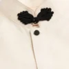 Camisa de shantung de seda con botones de madera Camisa de shantung de seda con botones de madera