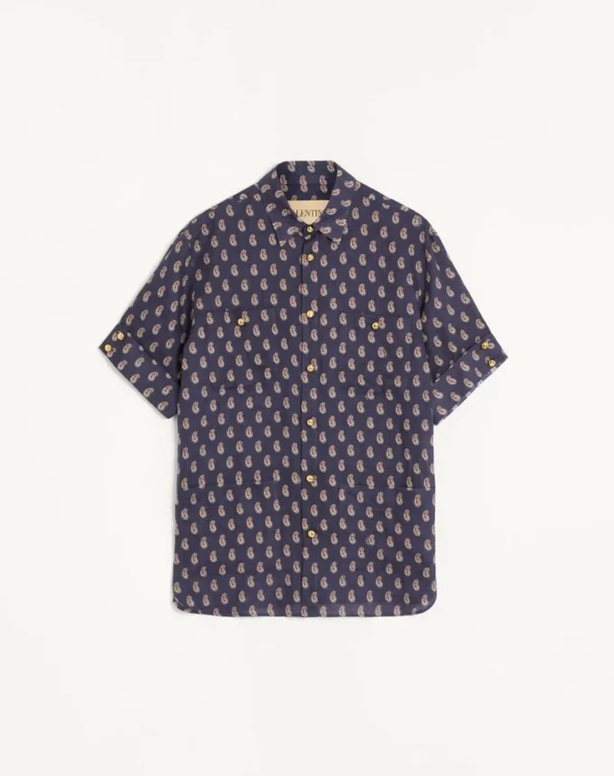 Camisa ligera de lino con estampado Voyage Imaginaire Camisa ligera de lino con estampado Voyage Imaginaire