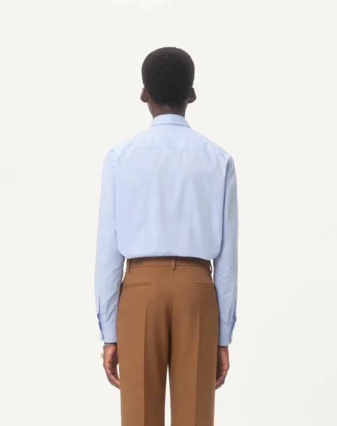 Camisa Oxford de algodón con bordado Vlogo Camisa Oxford de algodón con bordado Vlogo