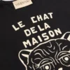 Camiseta de algodón con estampado Le Chat De La Maison Camiseta de algodón con estampado Le Chat De La Maison