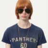 Camiseta de algodón con estampado y parche Chez Valentino