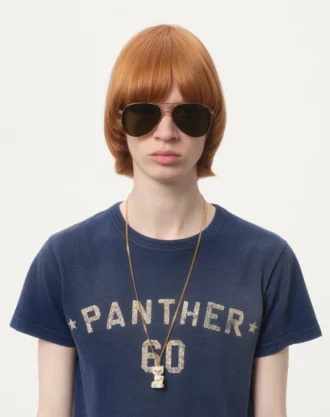 Camiseta de algodón con estampado y parche Chez Valentino