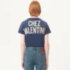 Camiseta de algodón con estampado y parche Chez Valentino