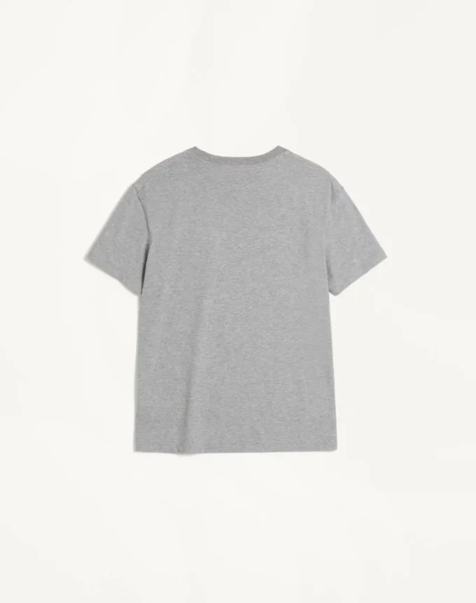 Camiseta de algodón con parche VLogo Camiseta de algodón con parche VLogo