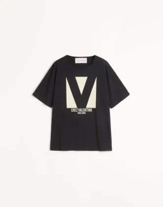 Camiseta de algodón jersey con estampado Chez Valentino