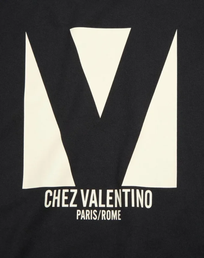 Camiseta de algodón jersey con estampado Chez Valentino