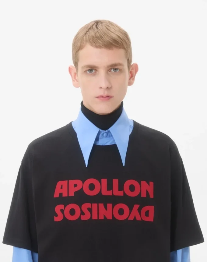 Camiseta de algodón Valentino con estampado Apollon/Dyonisos